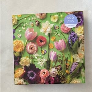 Galison Floral Puzzle - Green and Multicolor